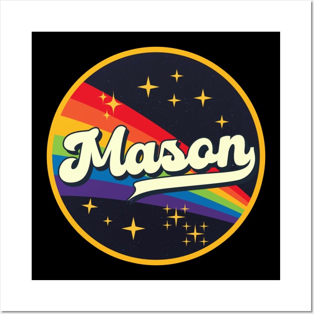 Mason // Rainbow In Space Vintage Style Wall Art by LMW Art